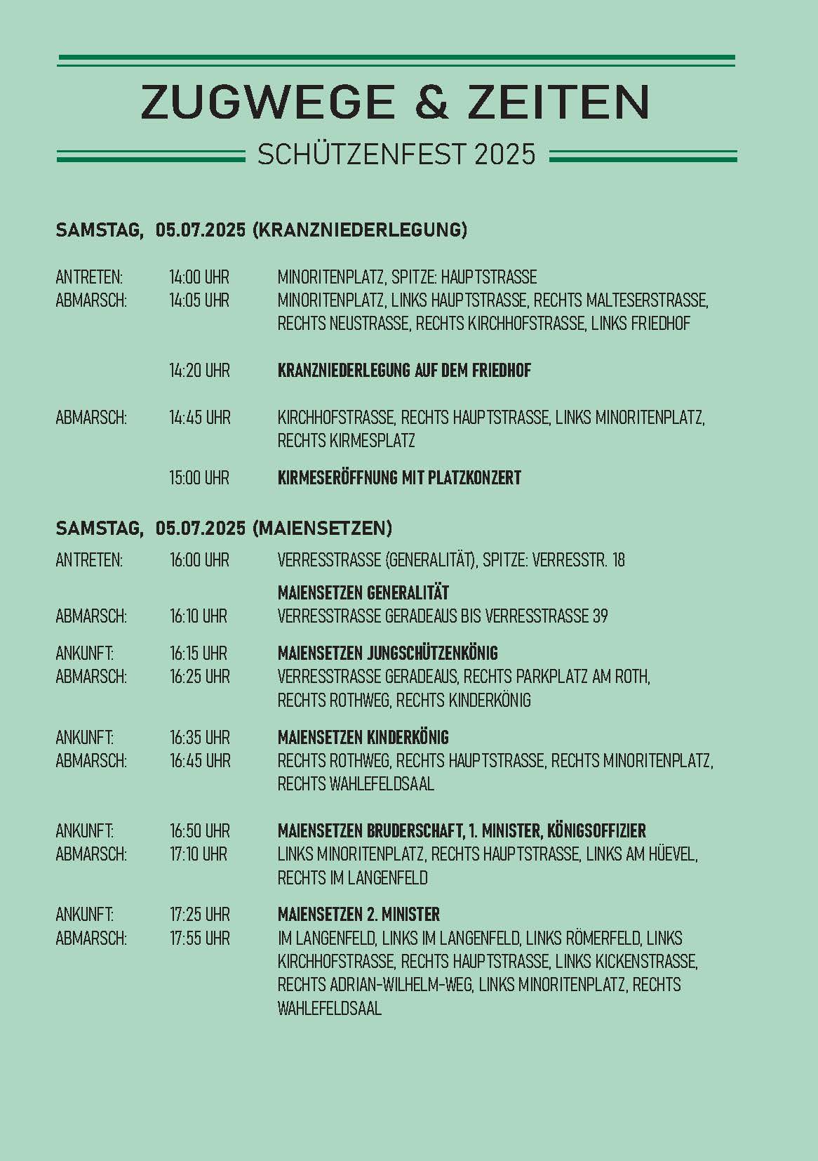 Einladung zum Neersener Schützenfest – Gemeinsam im Festzug!